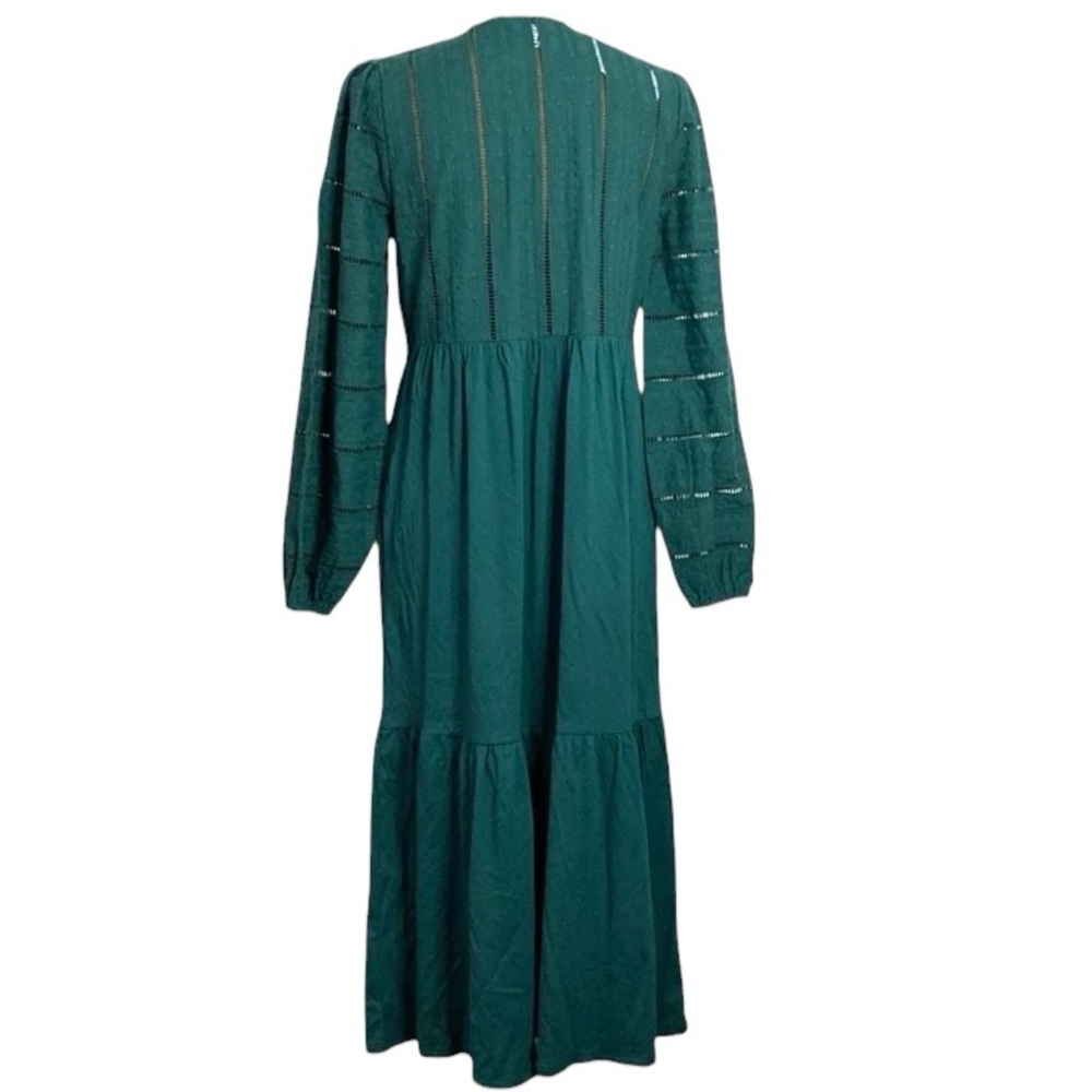 BODEN Coquette Woven Mix Midi Jersey Lagenlook Dress size 2R - Picture 4 of 14